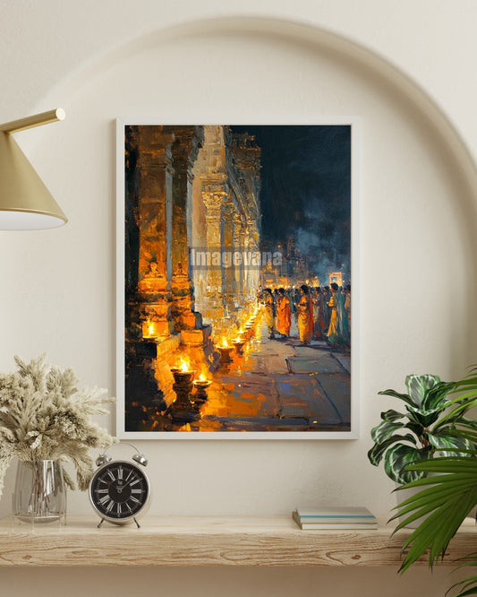 Procession of Fire: Devotion on Stone Path